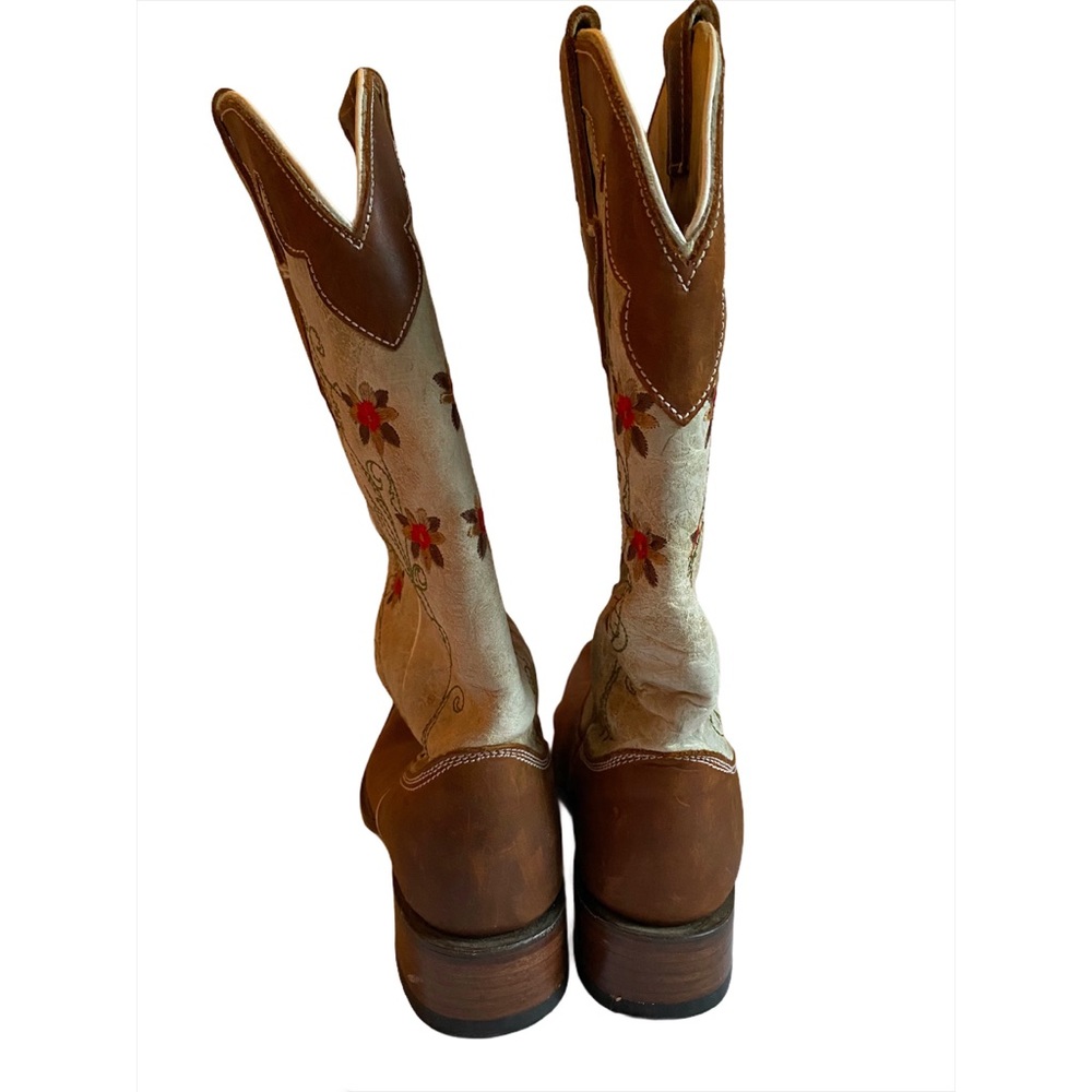 Corral Red Floral Cowboy Boots Size 8.5 - Picture 2 of 13